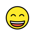 beaming face with smiling eyes emoji on openmoji