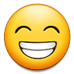 beaming face with smiling eyes emoji on samsung