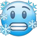 cold face emoji on whatsapp