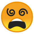 dizzy face emoji on google android