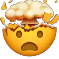 exploding head emoji on apple iphone iOS