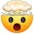exploding head emoji on facebook messenger