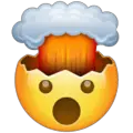 exploding head emoji on whatsapp