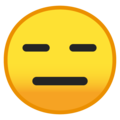 expressionless face emoji on google android