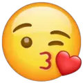 face blowing a kiss emoji on whatsapp