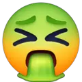 face vomiting emoji on facebook messenger