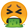 face vomiting emoji on google android