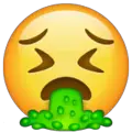 face vomiting emoji on whatsapp