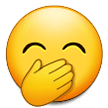 face with hand over mouth emoji on samsung