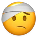 face with head-bandage emoji on apple iphone iOS