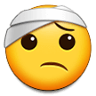 face with head-bandage emoji on samsung