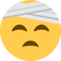 face with head-bandage emoji on twitter (twemoji)