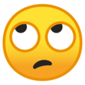 face with rolling eyes emoji on google android