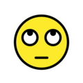 face with rolling eyes emoji on openmoji
