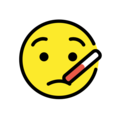 face with thermometer emoji on openmoji