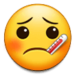 face with thermometer emoji on samsung