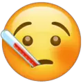 face with thermometer emoji on whatsapp