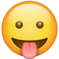 face with tongue emoji on whatsapp