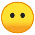 face without mouth emoji on google android