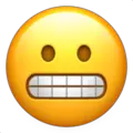 grimacing face emoji on apple iphone iOS