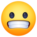 grimacing face emoji on facebook messenger