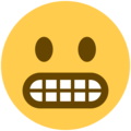 grimacing face emoji on twitter (twemoji)