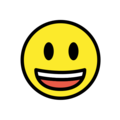 grinning face with big eyes emoji on openmoji