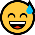 grinning face with sweat emoji on microsoft windows