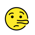 lying face emoji on openmoji