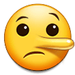 lying face emoji on samsung