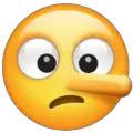 lying face emoji on whatsapp