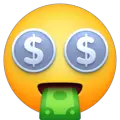 money-mouth face emoji on facebook messenger