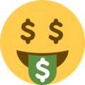 money-mouth face emoji on twitter (twemoji)