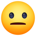 neutral face emoji on facebook messenger