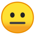 neutral face emoji on google android