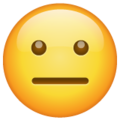 neutral face emoji on whatsapp