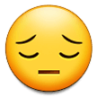 pensive face emoji on samsung