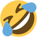 rolling on the floor laughing emoji on twitter (twemoji)