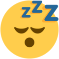 sleeping face emoji on twitter (twemoji)