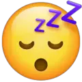 sleeping face emoji on whatsapp