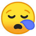 sleepy face emoji on google android