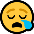 sleepy face emoji on microsoft windows