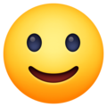 slightly smiling face emoji on facebook messenger