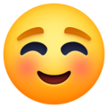 smiling face emoji on facebook messenger