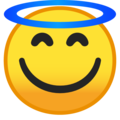 smiling face with halo emoji on google android