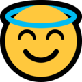 smiling face with halo emoji on microsoft windows