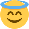 smiling face with halo emoji on twitter (twemoji)