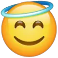 smiling face with halo emoji on whatsapp