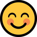 smiling face with smiling eyes emoji on microsoft windows