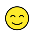 smiling face with smiling eyes emoji on openmoji